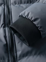 Gewatteerde jas met capuchon en fleece voering