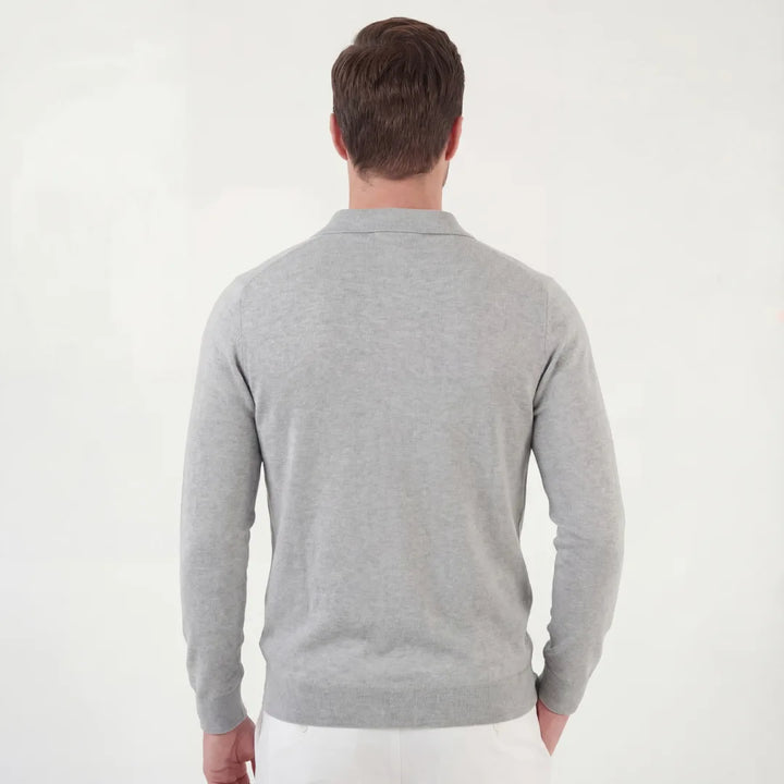 Polo shirt slim fit met lange mouwen