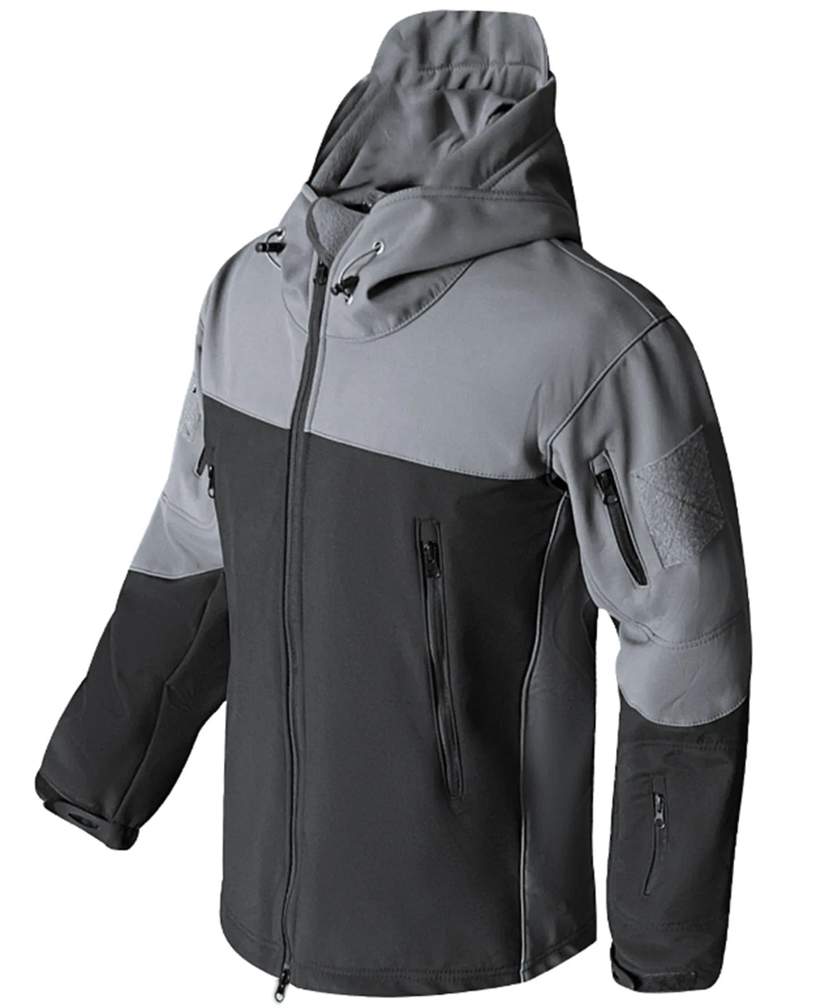 Parka met camouflage en verstelbare capuchon