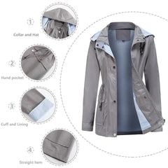 Waterdichte hooded jas