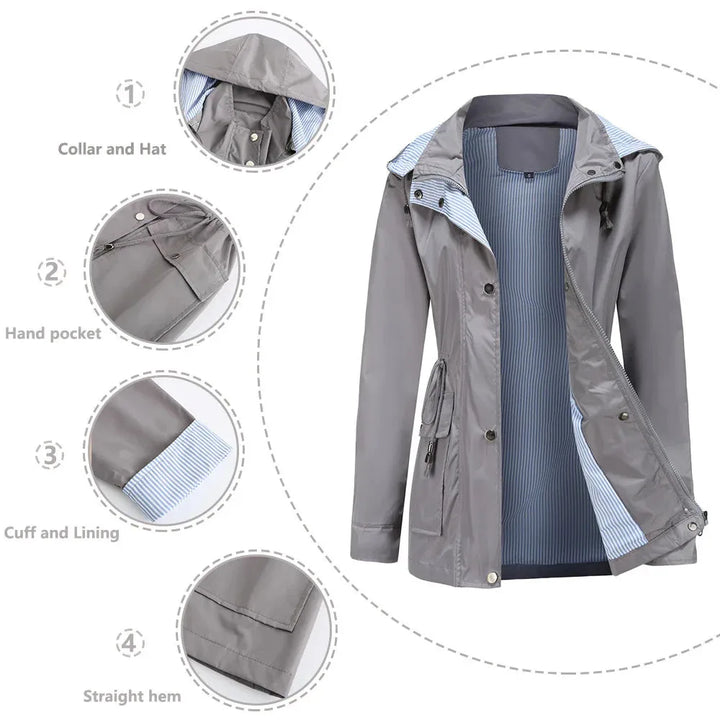 Waterdichte hooded jas