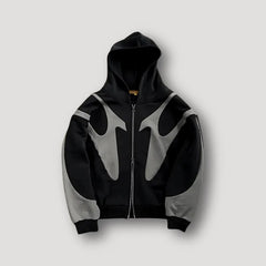 Oversized hoodie met colorblock design