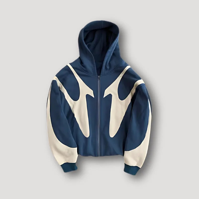 Oversized hoodie met colorblock design