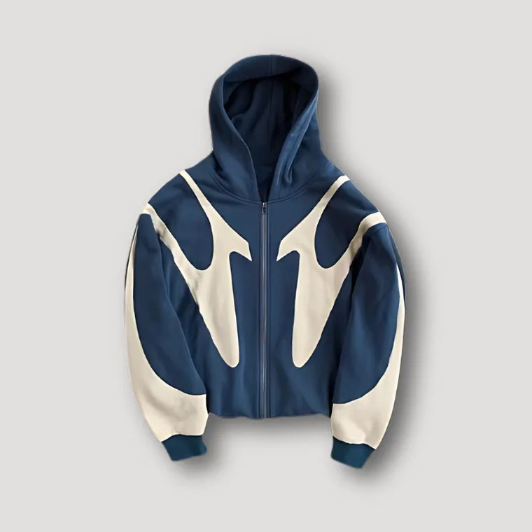 Oversized hoodie met colorblock design