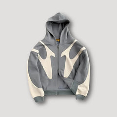 Oversized hoodie met colorblock design