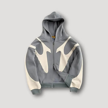 Oversized hoodie met colorblock design