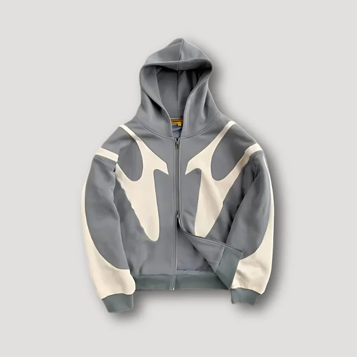 Oversized hoodie met colorblock design