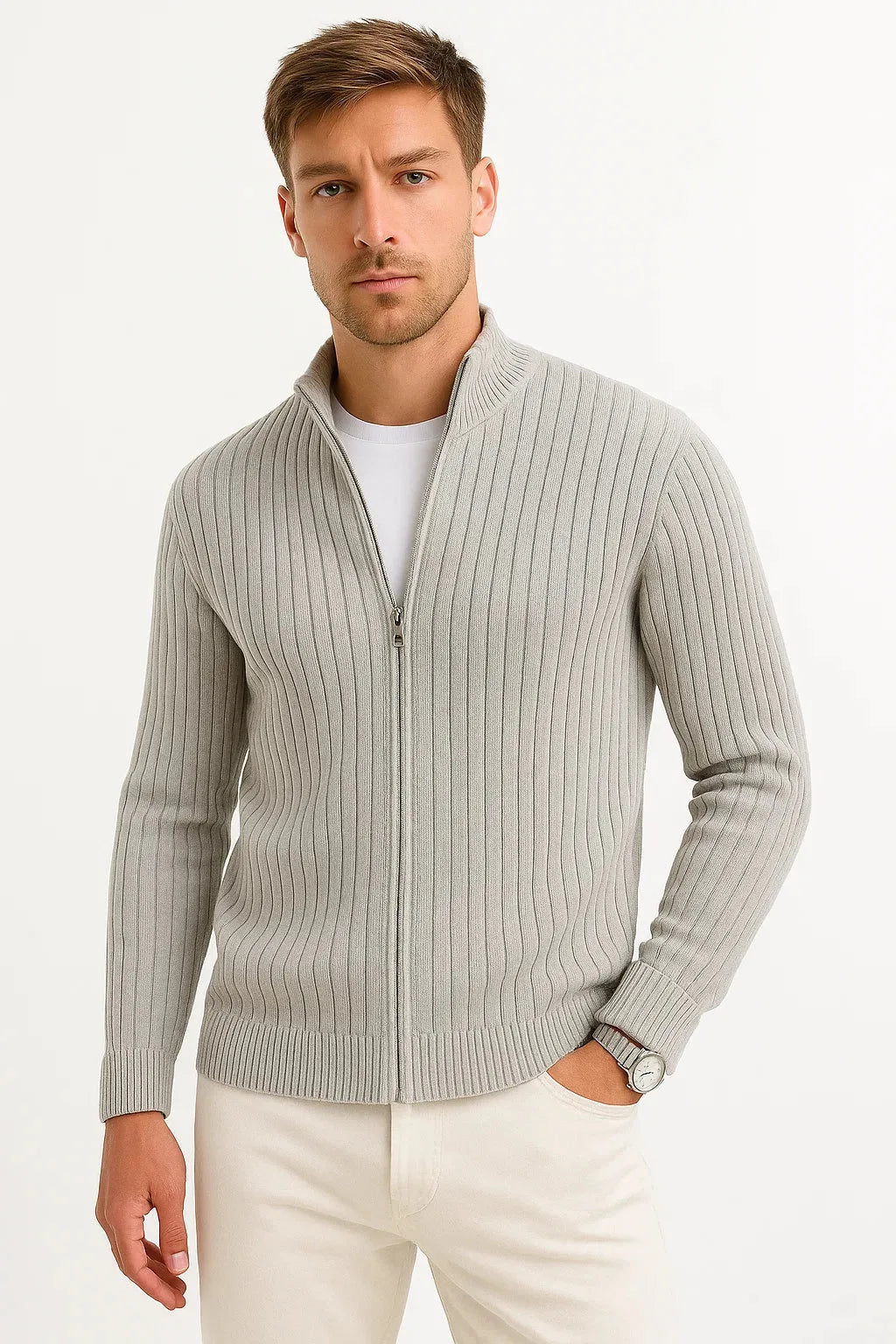 Cardigan met ribbelstructuur