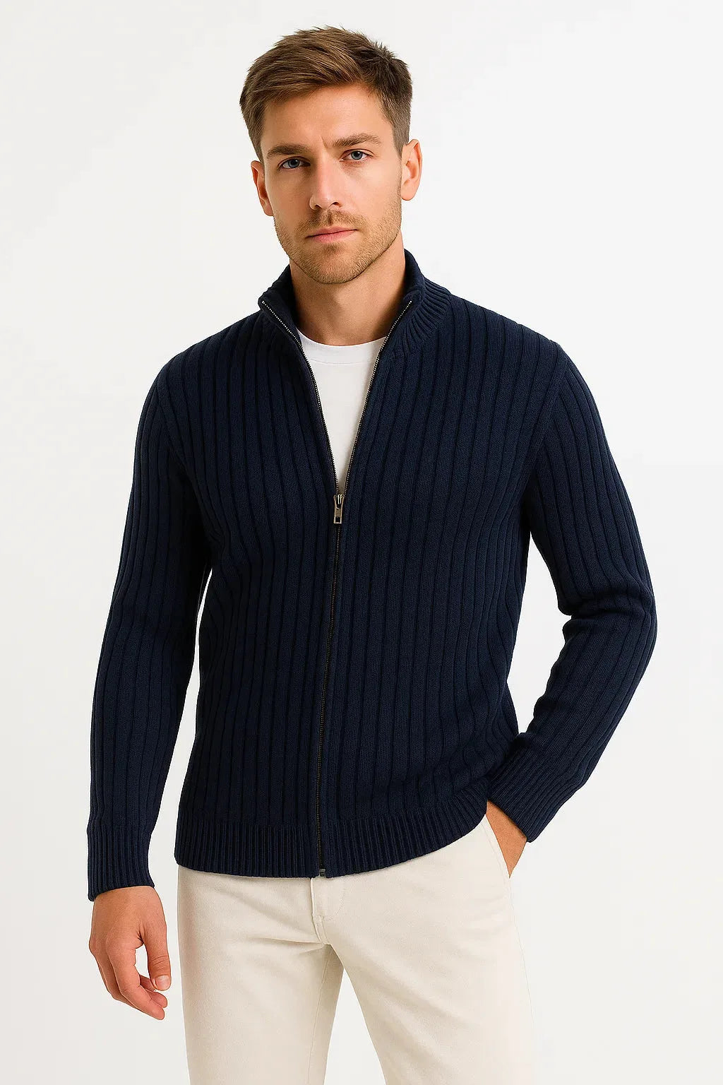 Cardigan met ribbelstructuur