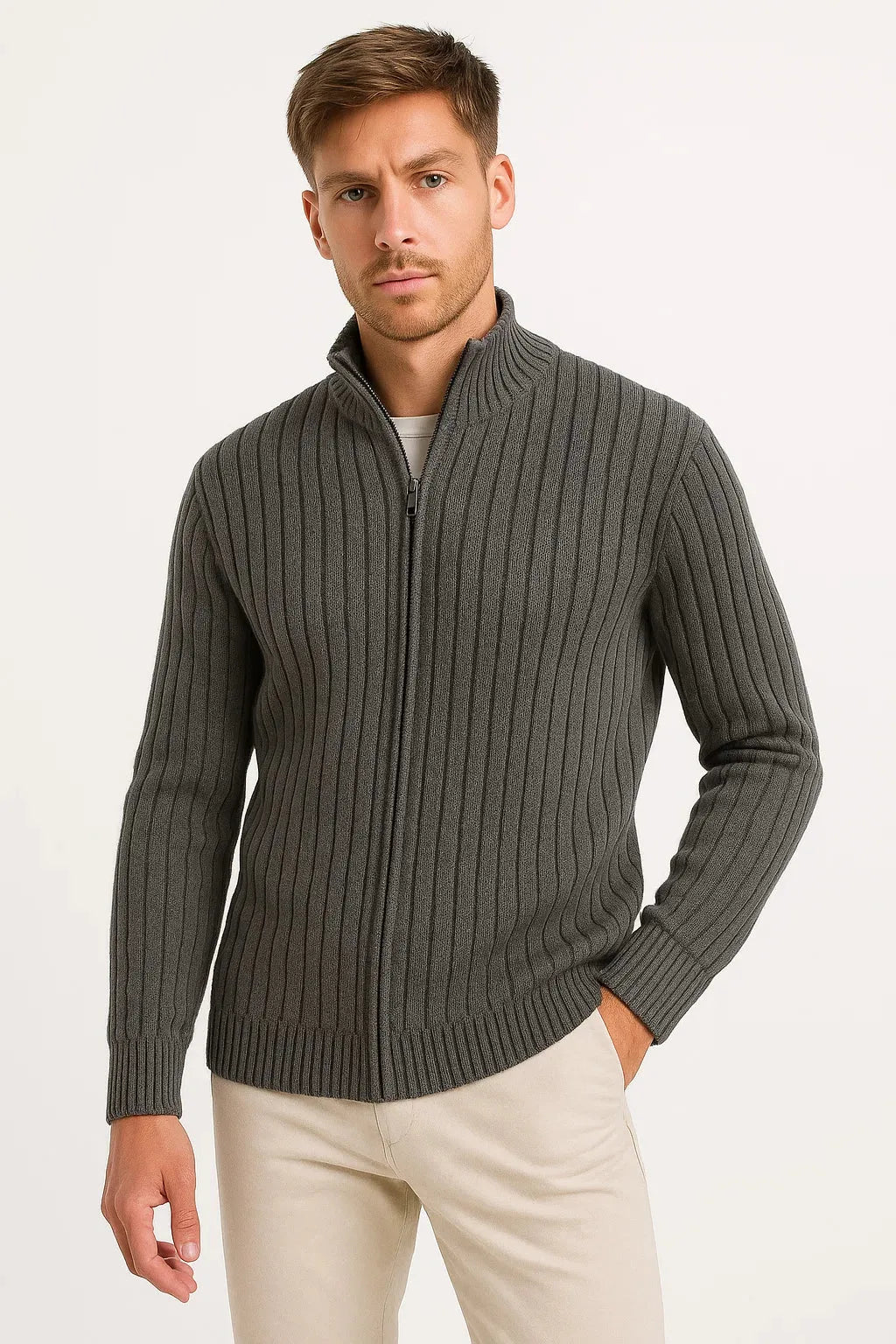 Cardigan met ribbelstructuur