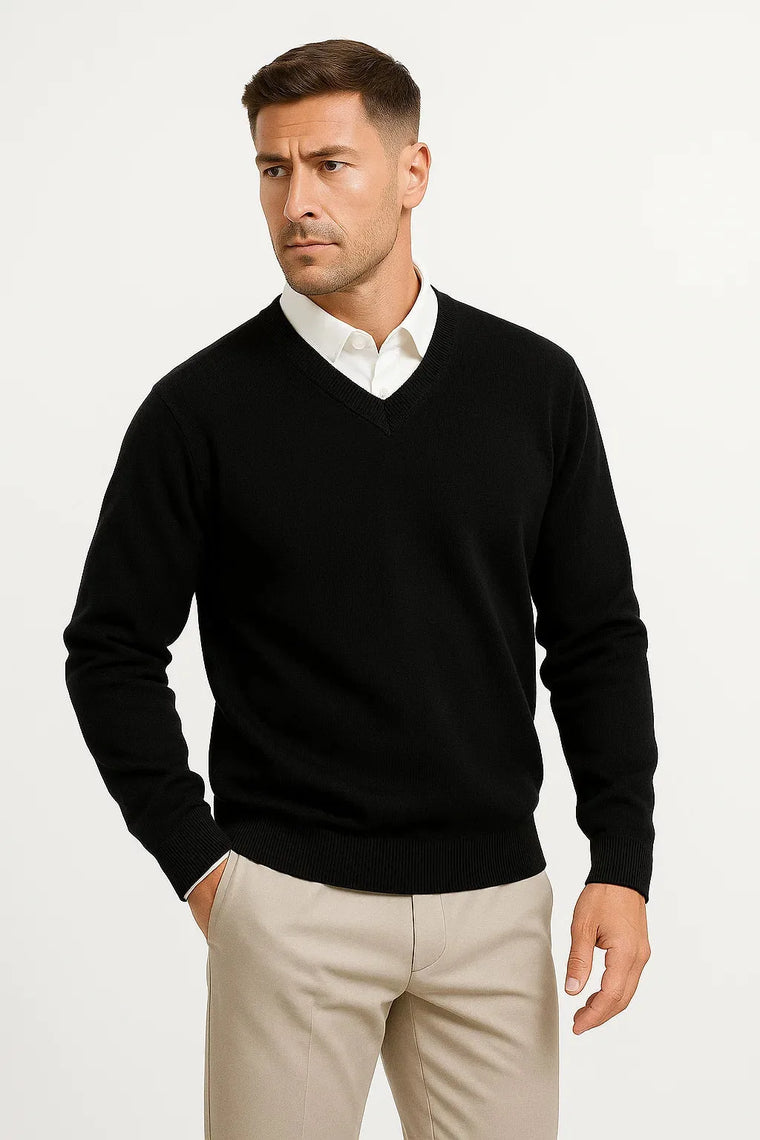 Slim fit V-neck trui
