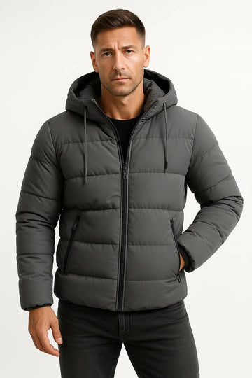 Puffer jacket met capuchon