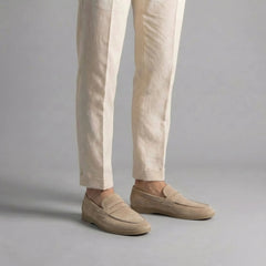 Penny loafers met suede
