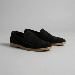 Penny loafers met suede