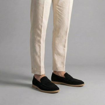 Penny loafers met suede