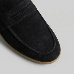 Penny loafers met suede