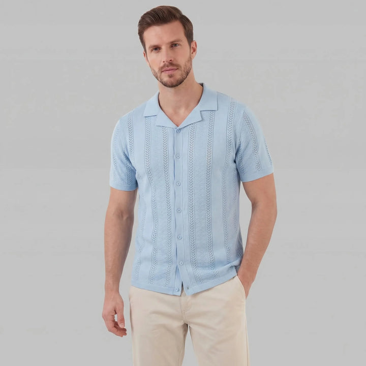 Unisex shirt met V-hals