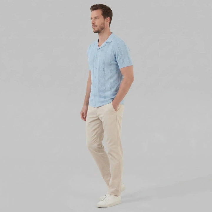 Unisex shirt met V-hals