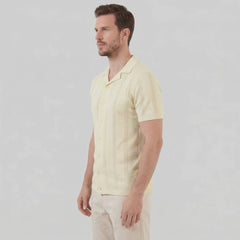 Unisex shirt met V-hals