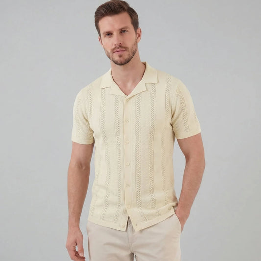 Unisex shirt met V-hals