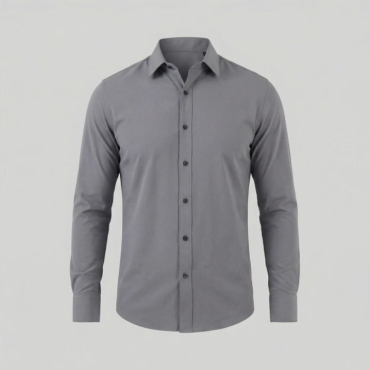 Slim fit overhemd met mandarin kraag