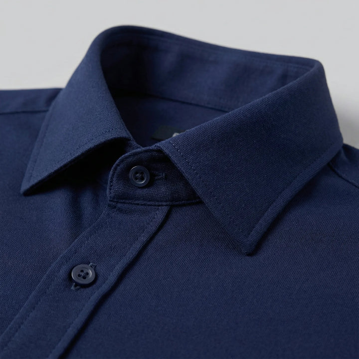 Slim fit overhemd met mandarin kraag