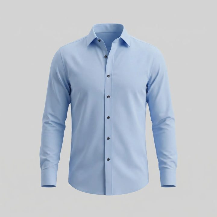 Slim fit overhemd met mandarin kraag