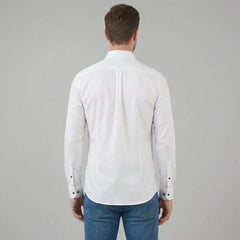 Slim fit overhemd met mandarin kraag