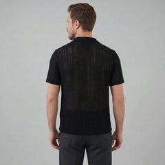 Shirt met V-hals en korte mouwen