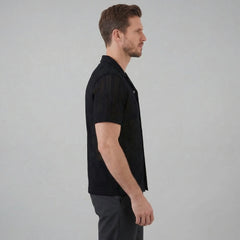 Shirt met V-hals en korte mouwen
