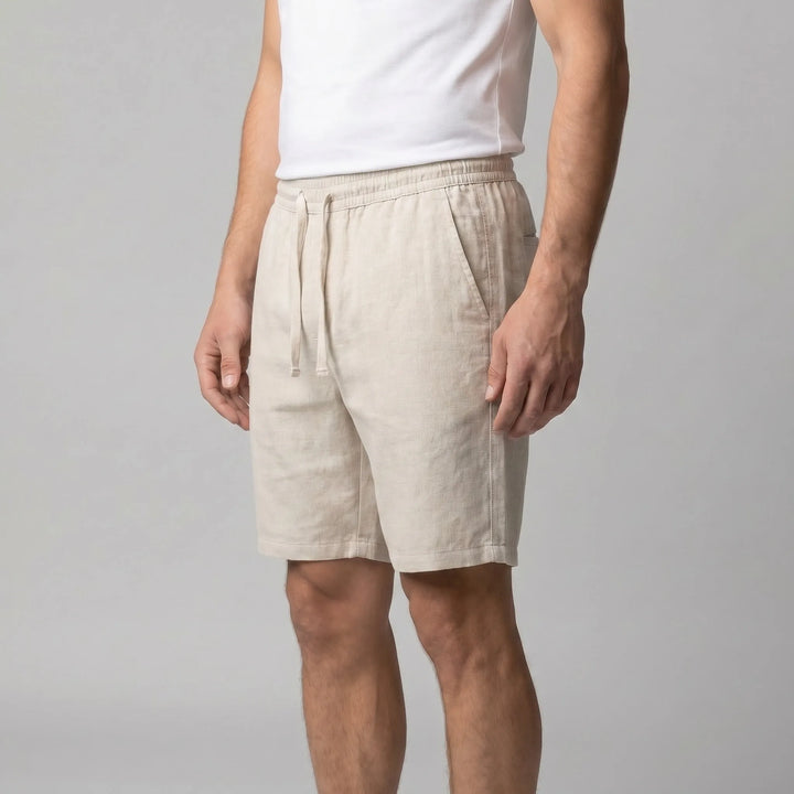 Linnen shorts met zakken
