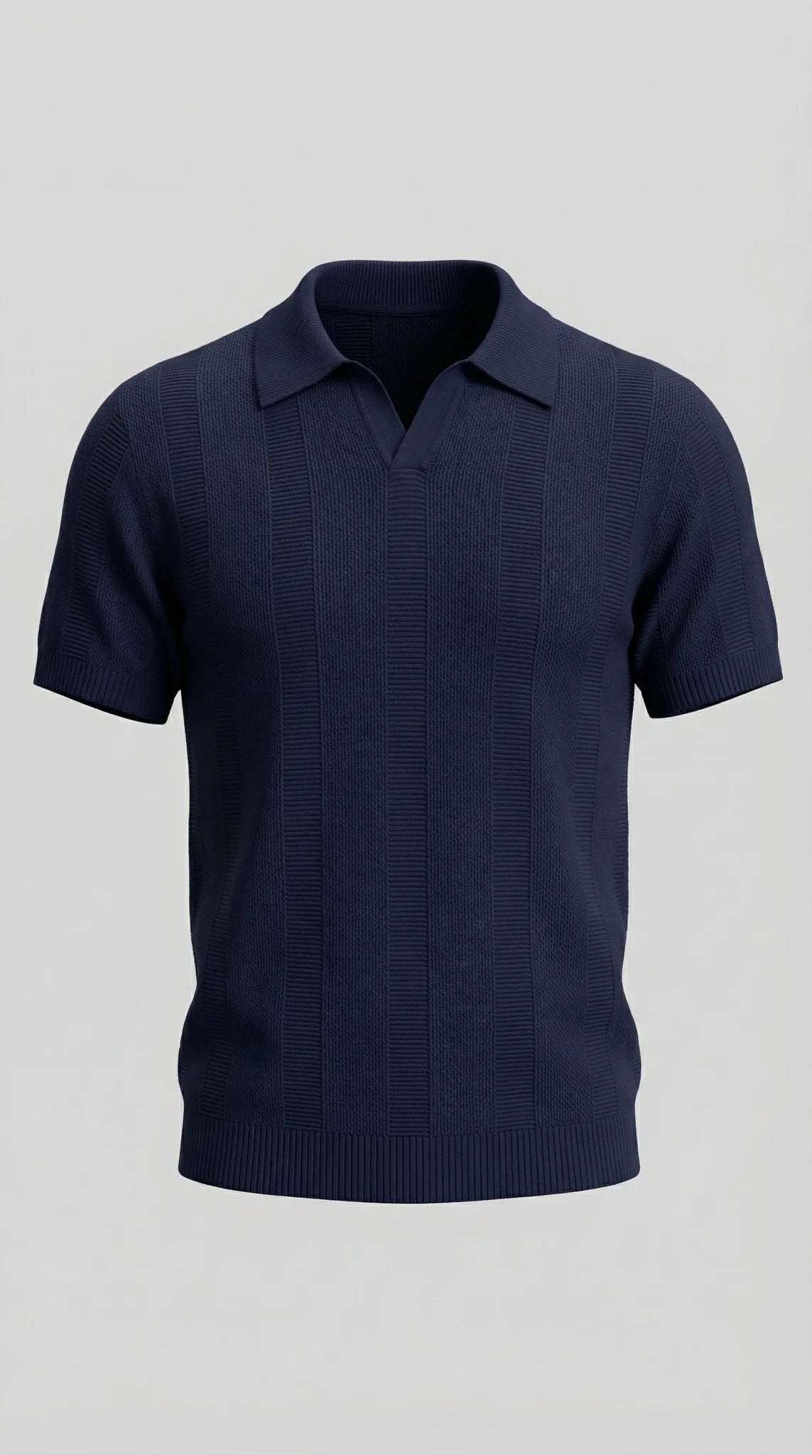 Slim fit polo met V-neck