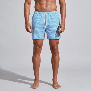 Gestreepte shorts met elastische taille