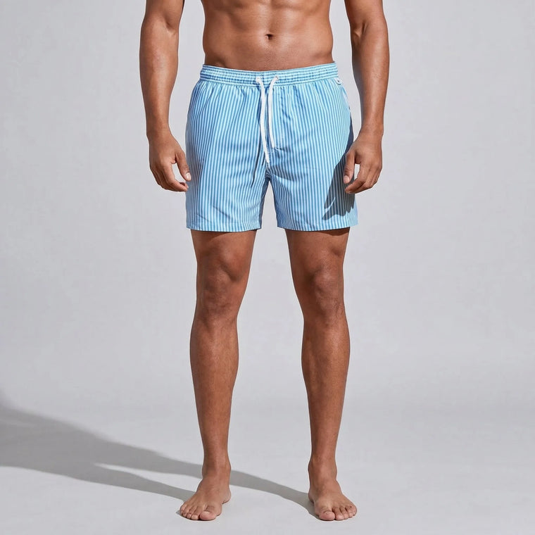 Gestreepte shorts met elastische taille