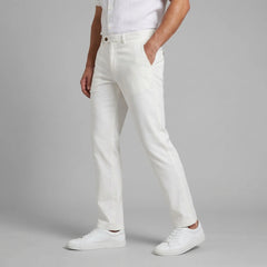 Navy blauwe broek met rechte pijpen