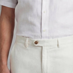 Navy blauwe broek met rechte pijpen
