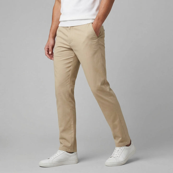 Navy blauwe broek met rechte pijpen