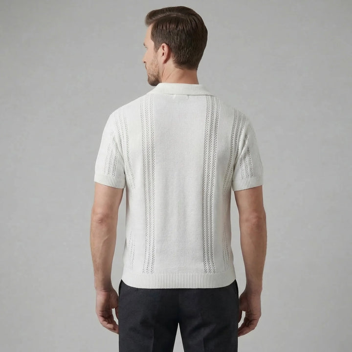 Polo shirt met V-hals