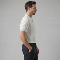 Polo shirt met V-hals