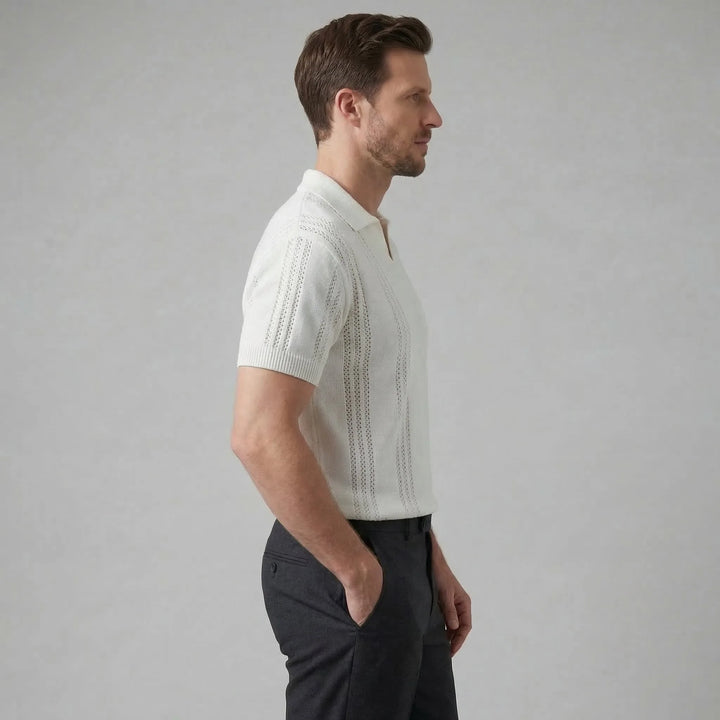 Polo shirt met V-hals