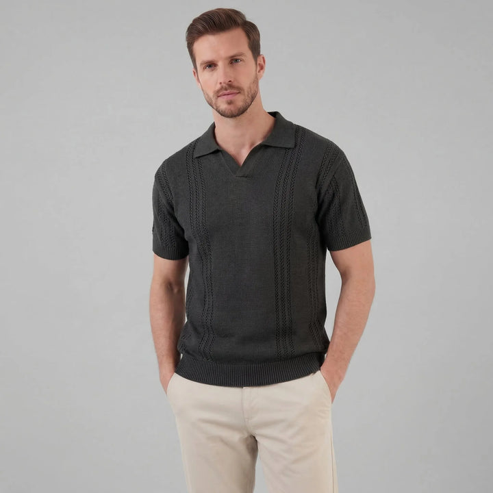 Polo shirt met V-hals