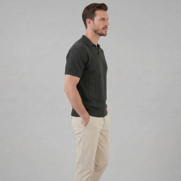 Polo shirt met V-hals