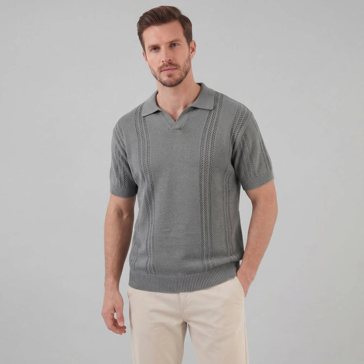 Polo shirt met V-hals