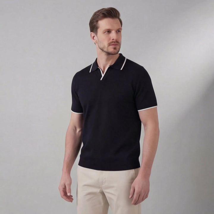 Polo shirt met V-hals