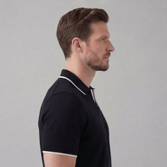 Polo shirt met V-hals