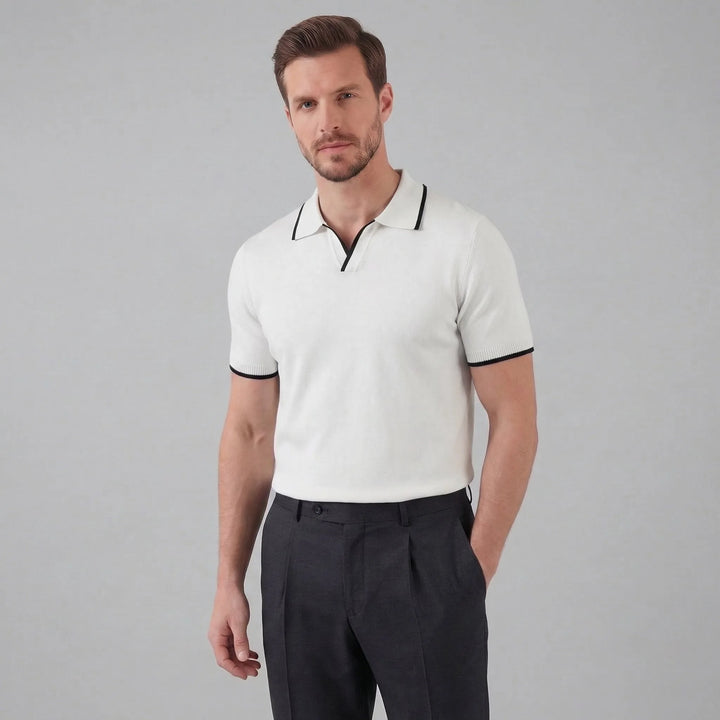 Polo shirt met V-hals
