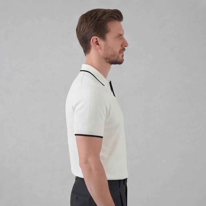 Polo shirt met V-hals