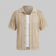 Heren mesh shirt met V-hals