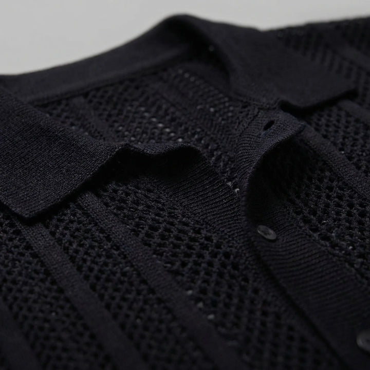 Heren mesh shirt met V-hals