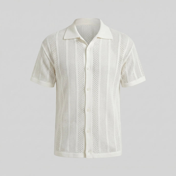 Heren mesh shirt met V-hals